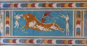 El famoso salto del toro del Palacio de Knossos